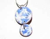 spring flower enamel daisy spring colour blue pendant