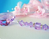 Ceiling Fan Pull Chain Swarovski Purple Violet Crystals Little Girls Room Nursery Decor Light Pulls