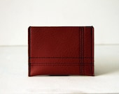 minimalist wallet / card case : black on red - "off the grid"