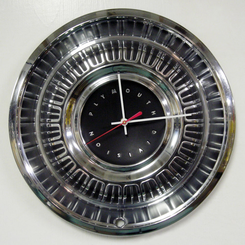 1969 Plymouth Clock - Hubcap Clock - Wall Clock - Road Runner GTX Fury - Mopar Muscle Car