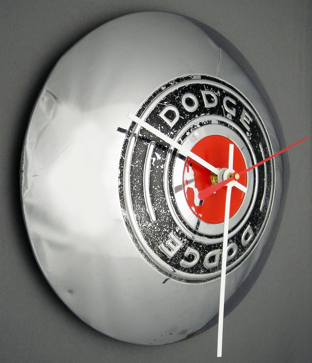 1951 Dodge Coronet Hubcap Clock - Classic Car Wall Decor for Dad's Den