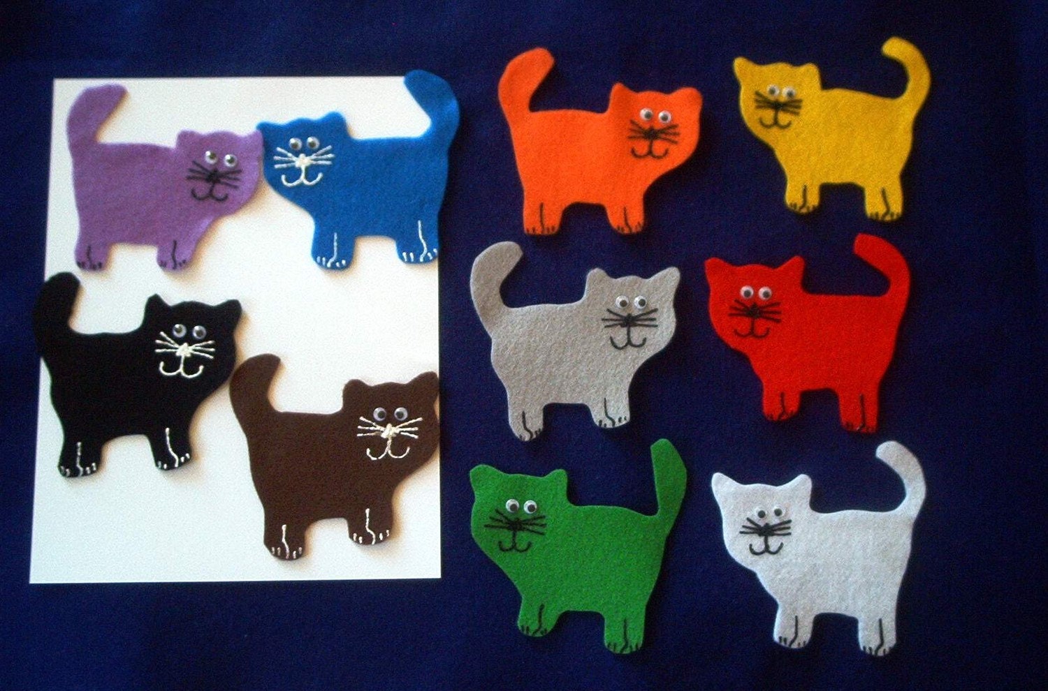 Scat the Cat and 10 Little Cats Flannel Board Felt Story Set AND Bonus