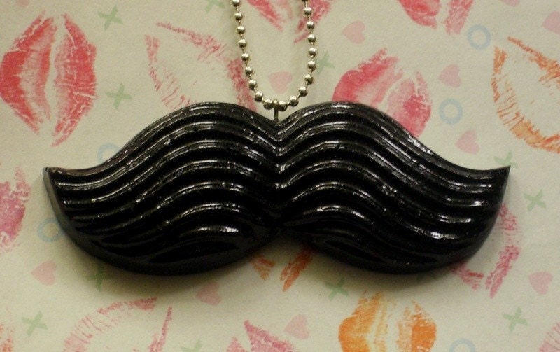 Black Mustache Necklace