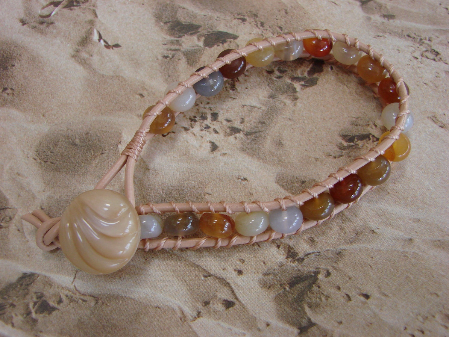 Bohemian Leather Wrap Ladder Bracelet