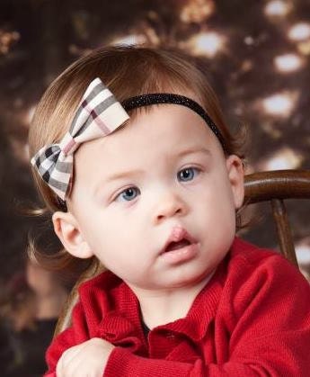 Baby headband - Newborn headband - Infant headband-Toddler headband - plaid headband - baby bow headband - Photo prop
