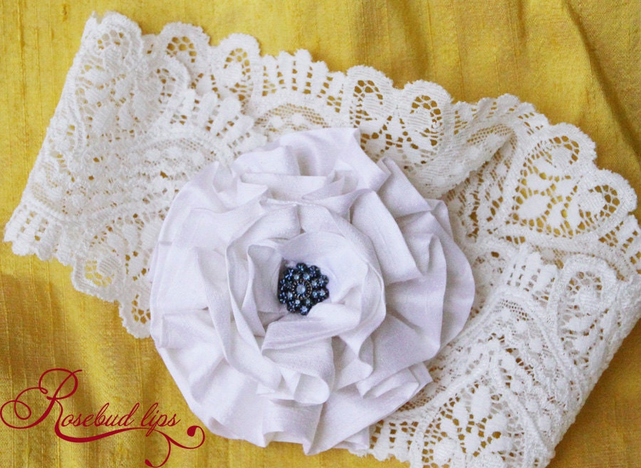 The Blythe Garter- Rosebud Pin Up Style Perfect for the bride to be