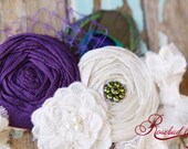 Peacock Garter, in purple- Perfect for the bride-to-be. Can be customized in any colors