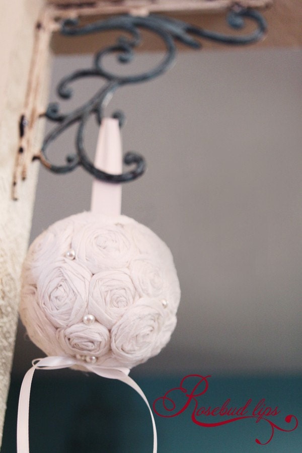 Bouquet-The Marnetta Flower Girl- Kissing Ball, Pomander, perfect for the Eco-Friendly Bride on her wedding day