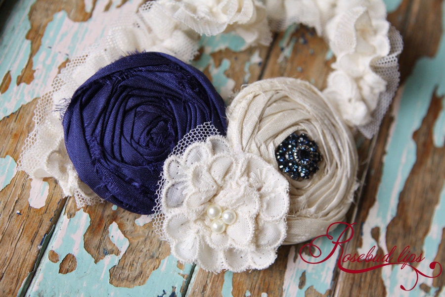 Wedding Garter in Sapphire Dusk- Old, New, Borrowed, Blue. perfect for brides to be