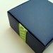 Birthday Train Favor Boxes, Navy Blue and Lime Green, Set of Ten