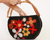 Flower Felt -------- 100 percent Felt. HandBag.  SALE.........................