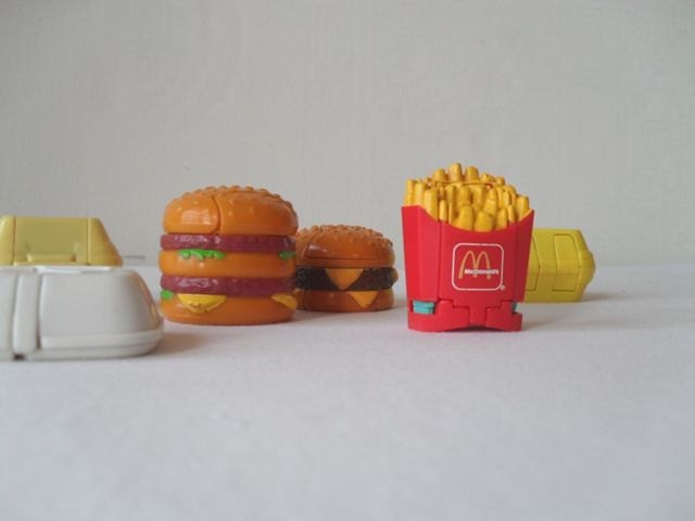 Set of 6 Vintage McDonald's Food Transformers