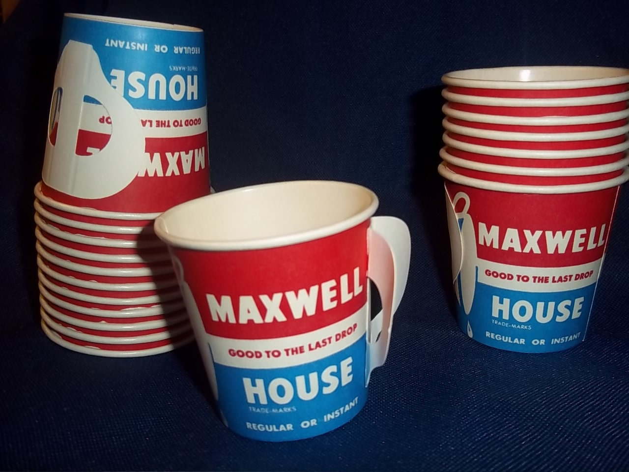nancesnostalgia with paper retro paper Maxwell House  cups by handles COFFEE vintage cups vintage