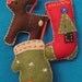 RESERVED FOR VICKIE - Assorted Set of 6 Funky Felt Ornaments