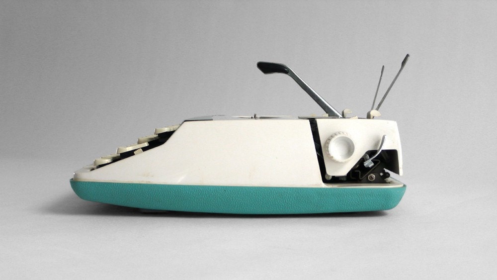 Vintage Seafoam Smith Corona Typewriter