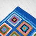 Vintage Afghan Blanket - Crochet, Granny Squares, Retro
