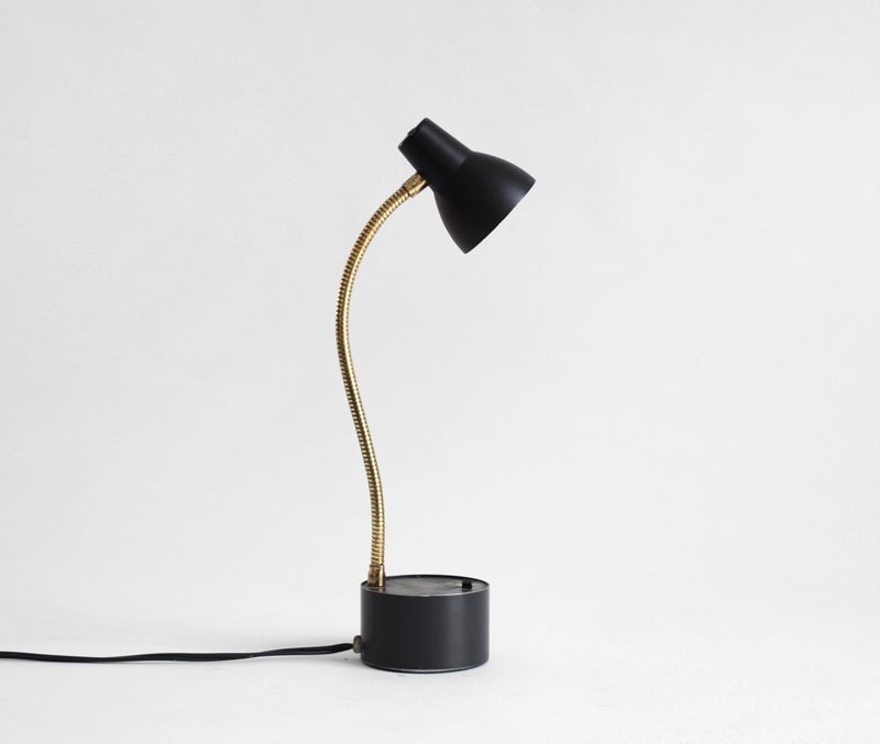 Mid Century Task Lamp - Desk, Modern, Retro, Gooseneck, Work, Light