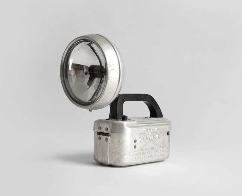 Vintage Volkano Metal Lantern - Mid Century Modern, Retro, Rustic, Industrial
