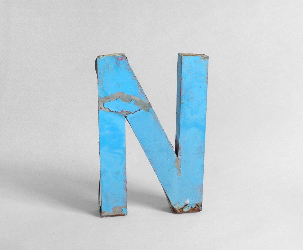 Metal Letter N