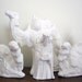 White Porcelain 15 Piece Small Nativity Set - No Glaze -  Holiday Decoration