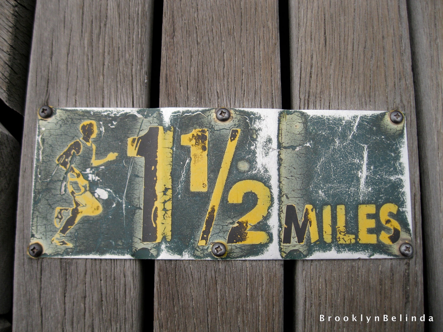 Running Photograph - Mile Marker - Marathon Gift - Running Gift - Run Away - 8 x 10 Photo - Use Coupon Code CYBERMONDAY for 10% discount