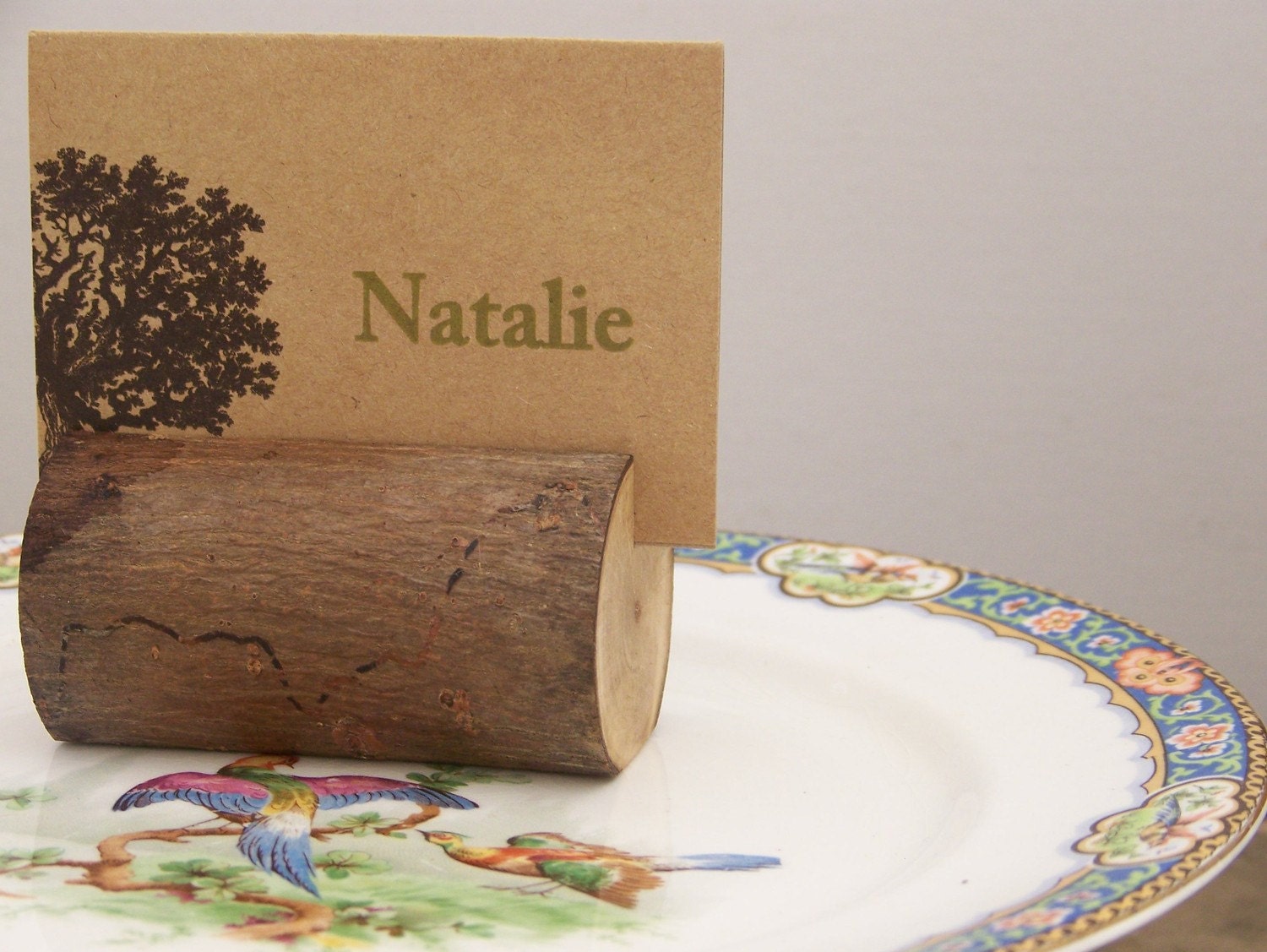 Rustic Woodland Log Place Card Holders Set of 25