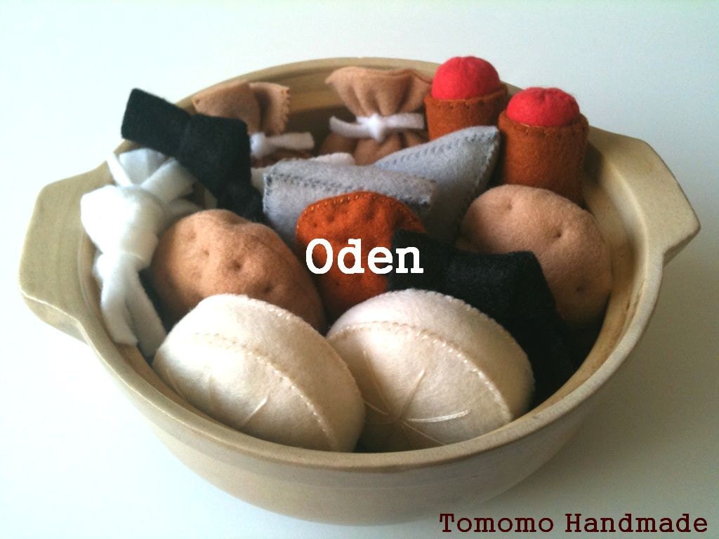 Pretend food - Play food -  Felt food  Japanese Oden Set