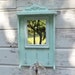 Vintage Inspired Beadboard Mirror Shelf...Unique Hooks
