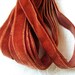 Vintage 1930's-40's French Velvet Ribbon 5/8 inch Antique Fall Rust