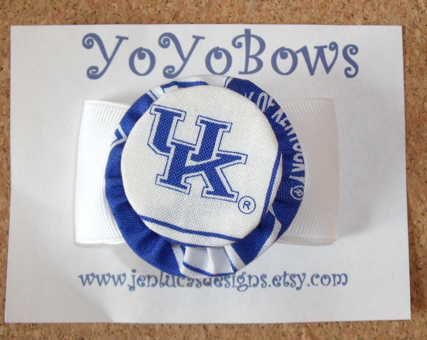 UK Team Spirited YoYoBows with white ribbon