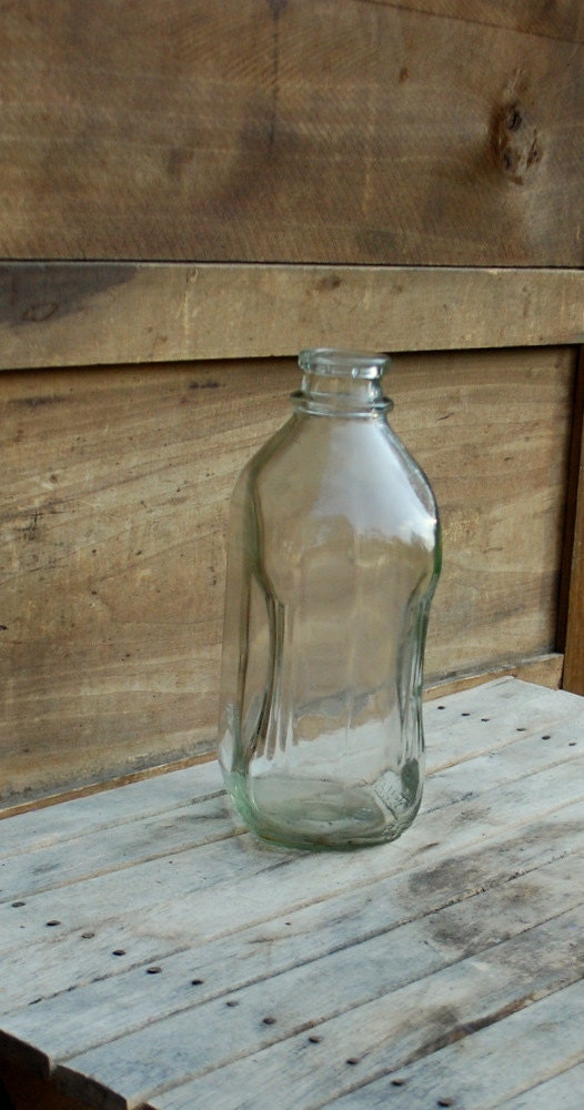 Vintage Half Gallon Glass Milk Bottle from Dairy by cabinwindows