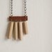 STRUCTURE leather and bamboo necklace