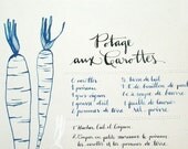 Potage aux Carottes 8.5x11 Collection -Art culinaire-
