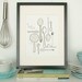 Les Cuilleres 8.5x11 -Art culinaire- Collection