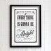 Everything is gonna be alright 8.5x11- vintage collection