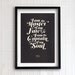 INVICTUS on black - typography art print - 13 x 19 in French or English - vintage collection