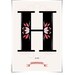 H is for HAPPINESS art print - typographical poster - 13x19