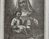 Antique French Virgin Mary Scapular