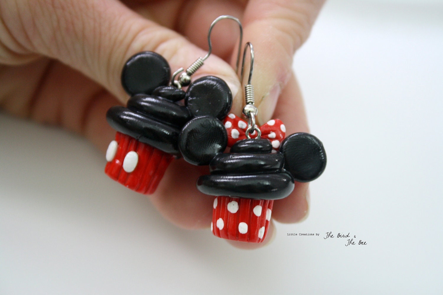 Mickey Minnie Cupcake Earrings