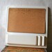 Vintage Mod Bulletin Board Organizer White Plastic