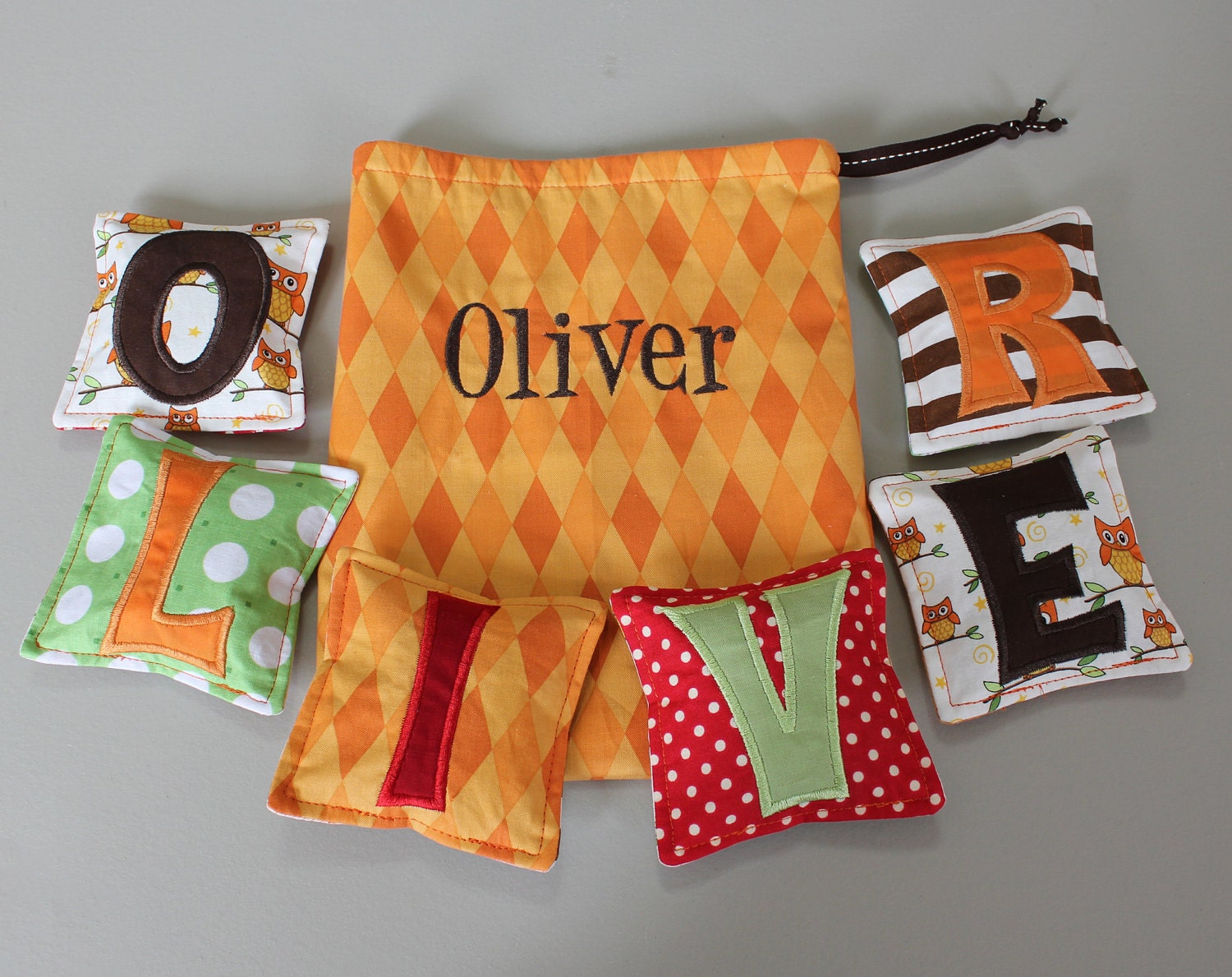 Personalized Name Bean Bags