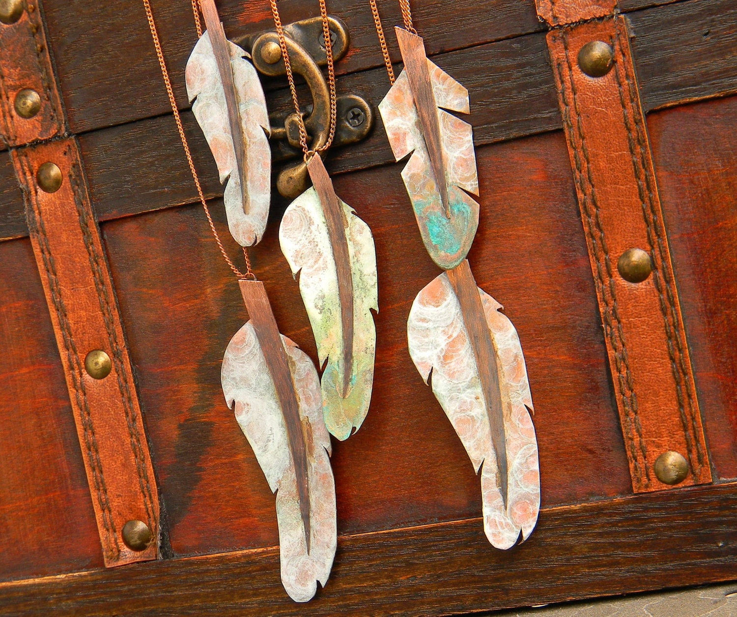 Sparrow Feather Hand Forged Necklace short