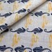 vintage feedsack fabric - SEA HORSES