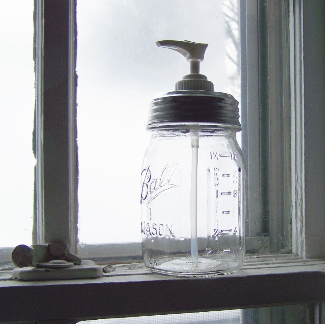 1960s Mason Jar Soap Dispenser