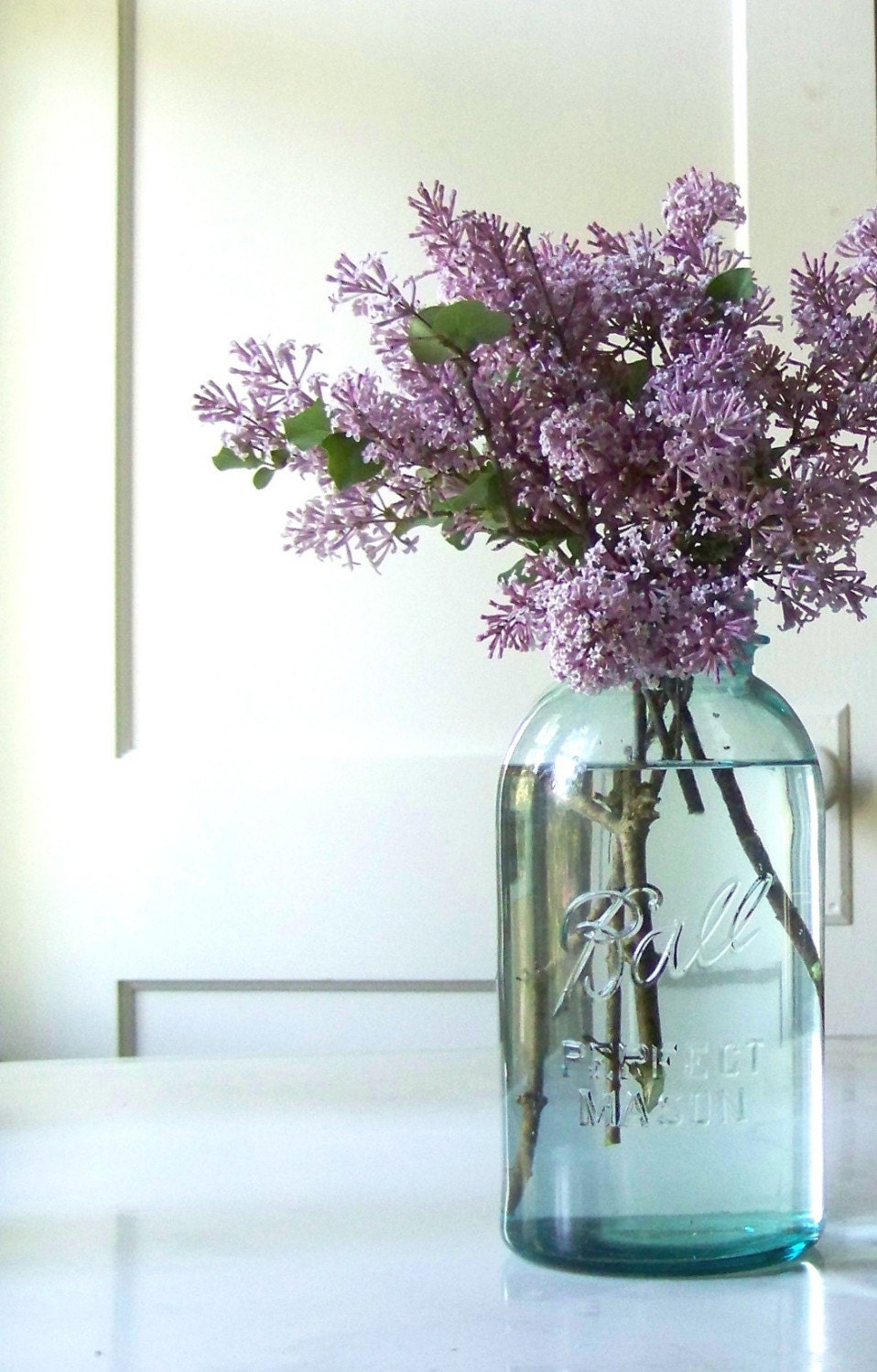 Half Gallon Vintage Blue Mason Jar
