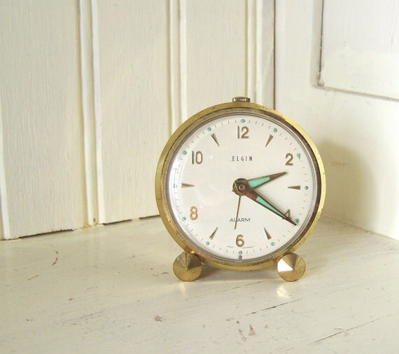 Mini Elgin Alarm Clock by MidwestFinds on Etsy