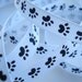 2 1/2 yards - Puppy/ Cat/ Animal Paw Print Grosgrain Ribbon - Black and White - 3/8 inch wide