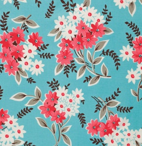 Flea Market Fancy by Denyse Schmidt - 1 Yard Bouquet in Turquoise