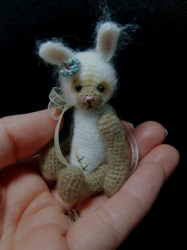 Miniature Crochet THREAD ARTist Vintage Bear Friend - Bunny Rabbit Pattern PDF