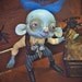 ON RESERVE final pay - Segismundo Miopo - art doll ooak pure sculpt blue guy
